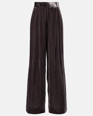 Blazé Milano Weite Hose Husi Aus Samt - Mettallic