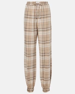 The Attico Cotton-Blend Sweatpants - Natural