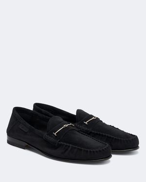Tom Ford Mocassins En Daim - Noir