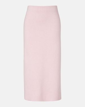 KHAITE Patri Knitted Wool Midi Skirt - Pink