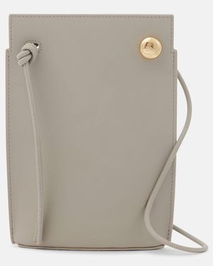 Loewe Pebble Dice Leather Iphone Case - Grey
