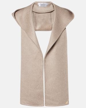 Max Mara Hooded Cashmere Scarf - Natural