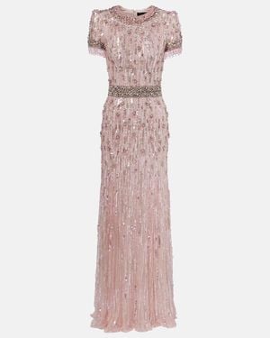 Jenny Packham Roxy Embellished Gown - Pink
