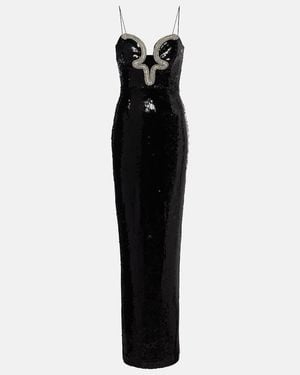 Rebecca Vallance Lyra Sequined Gown - Black