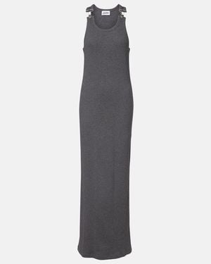 Jean Paul Gaultier Cotton Jersey Maxi Dress - Grey