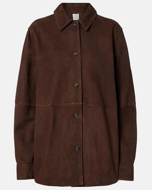 TOTEME Suede Overshirt - Brown