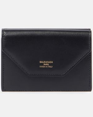 Balenciaga Envelope Mini Leather Wallet - Black