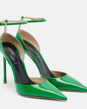 Tom Ford Vertigo Patent Leather Court Shoes - Green