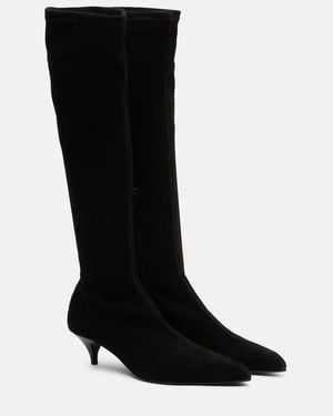 A.Emery Oscar 60 Suede Knee-High Boots - Black