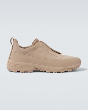 ZEGNA Monte Triple Stitch Suede Trainers - Natural