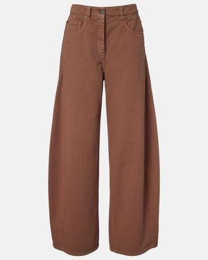 Brunello Cucinelli Monili Wide-Leg Jeans - Brown