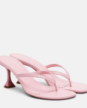 AMINA MUADDI Juliette Leather Thong Sandals - Pink