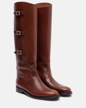 Paris Texas Montana Leather Knee-High Boots - Brown