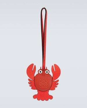 Loewe Paula's Ibiza Lobster Leather luggage Tag - Red