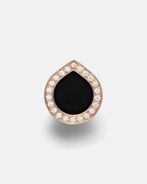 Repossi Antifer 18Kt Rose Single Earring With Onyx And Diamonds - Multicolour