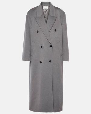 Frankie Shop Gaia Double-Breasted Wool-Blend Coat - Grey