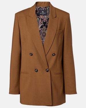 Etro Blazer Aus Einem Wollgemisch - Braun
