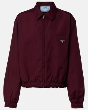 Prada Logo Blouson Jacket - Purple