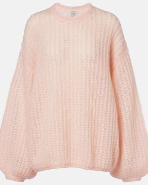 TOTEME Oversize-Pullover Aus Einem Mohairgemisch - Pink