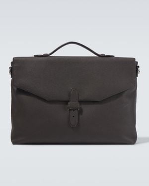 Brioni Leather Briefcase - Black