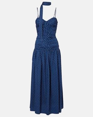 Posse Edie Polka-Dot Maxi Dress - Blue