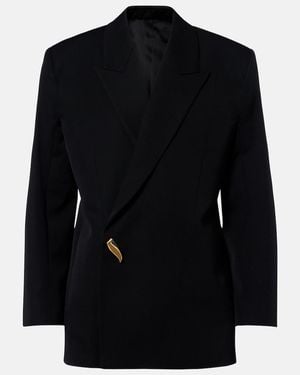 Bottega Veneta Double-Breasted Wool Blazer - Black