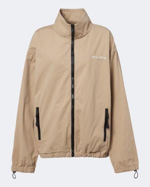 Miu Miu Cotton Gabardine Jacket - Natural