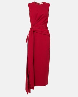ROKSANDA Elham Draped Crepe Midi Dress - Red