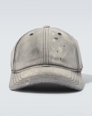 Our Legacy Distressed Denim Baseball Cap - Grey
