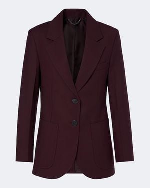 Victoria Beckham Katherine Flannel Blazer - Purple