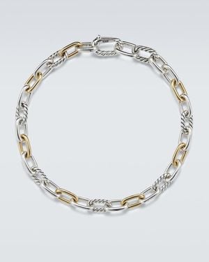 David Yurman Dy Madison Sterling And 18Kt Chain Bracelet - Metallic