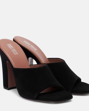 Paris Texas Ava Suede Mules - Black