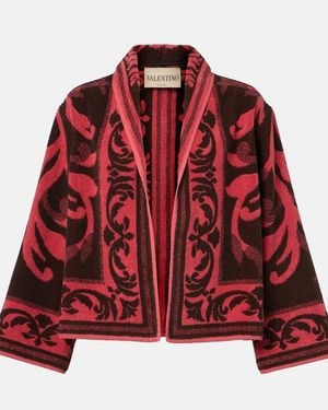 Valentino Chaqueta De Jacquard De Rizo De Algodon - Rojo