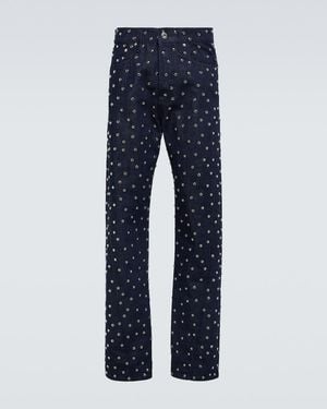 Lanvin Studded Straight Jeans - Blue