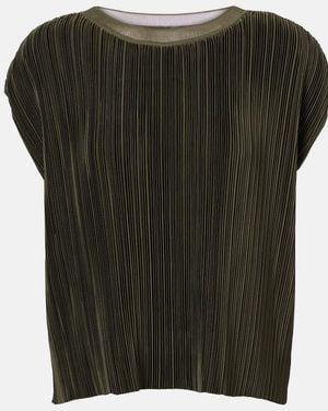 JOSEPH Cedre Plisse Satin Top - Black