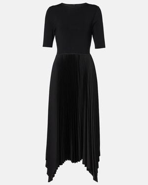 JOSEPH Darno Plisse Midi Dress - Black