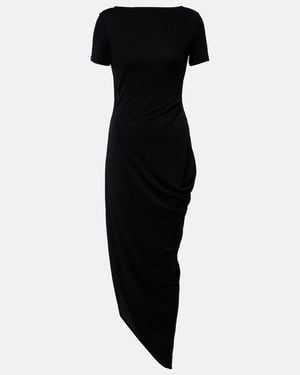 Jacquemus Sole Cutout Jersey Midi Dress - Black