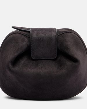 Gabriela Hearst Demi Suede Clutch - Black