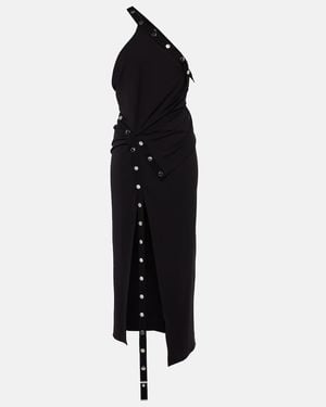 The Attico Embellished Jersey Midi Dress - Black