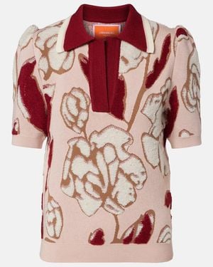 La DoubleJ Pumped Up Floral Polo Sweater - Pink