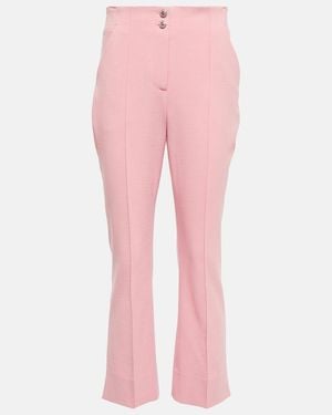Veronica Beard Kean High-Rise Pants - Pink