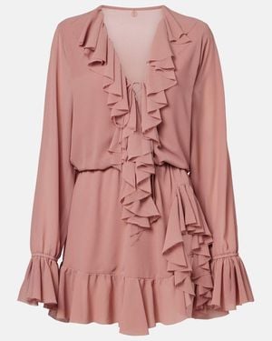 Bananhot Bellen Ruffled Minidress - Pink