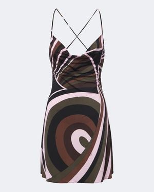 PUCCI Iride Jersey Satin Minidress - Black