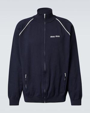 Miu Miu Logo Track Jacket - Blue