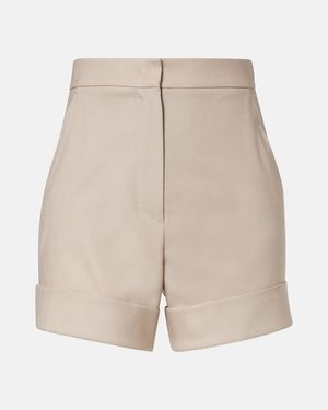 Max Mara Wool, Mohair, And Silk Shorts - Natural