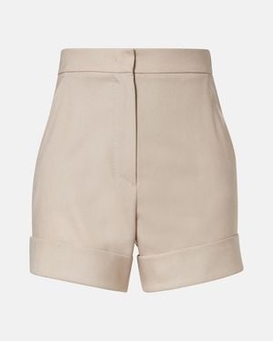 Max Mara Wool, Mohair, And Silk Shorts - Natural