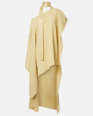 Taller Marmo Trebbia Asymmetric Crepe Cady Kaftan - Metallic