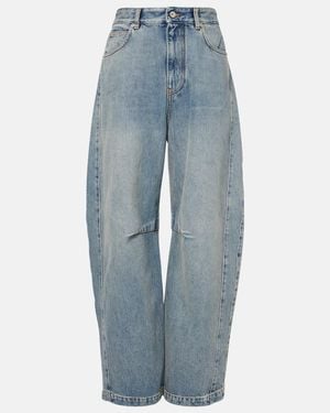 Loewe Anagram Barrel-Leg Jeans - Blue