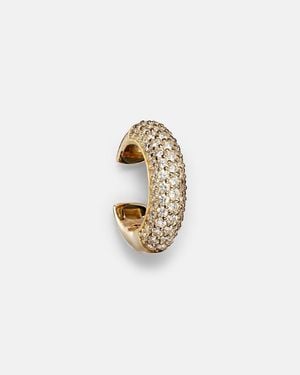 STONE AND STRAND 14Kt Ear Cuff With Diamonds - White