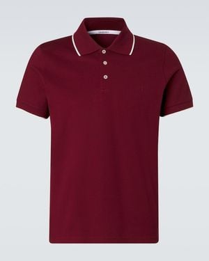 Saint Laurent Cotton Polo Shirt - Red